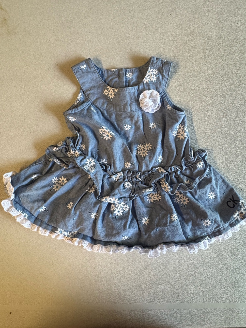 24M Calvin Klein Floral Denim Dress
